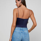 L'AGENCE - Dara Stretch - Satin Bodysuit