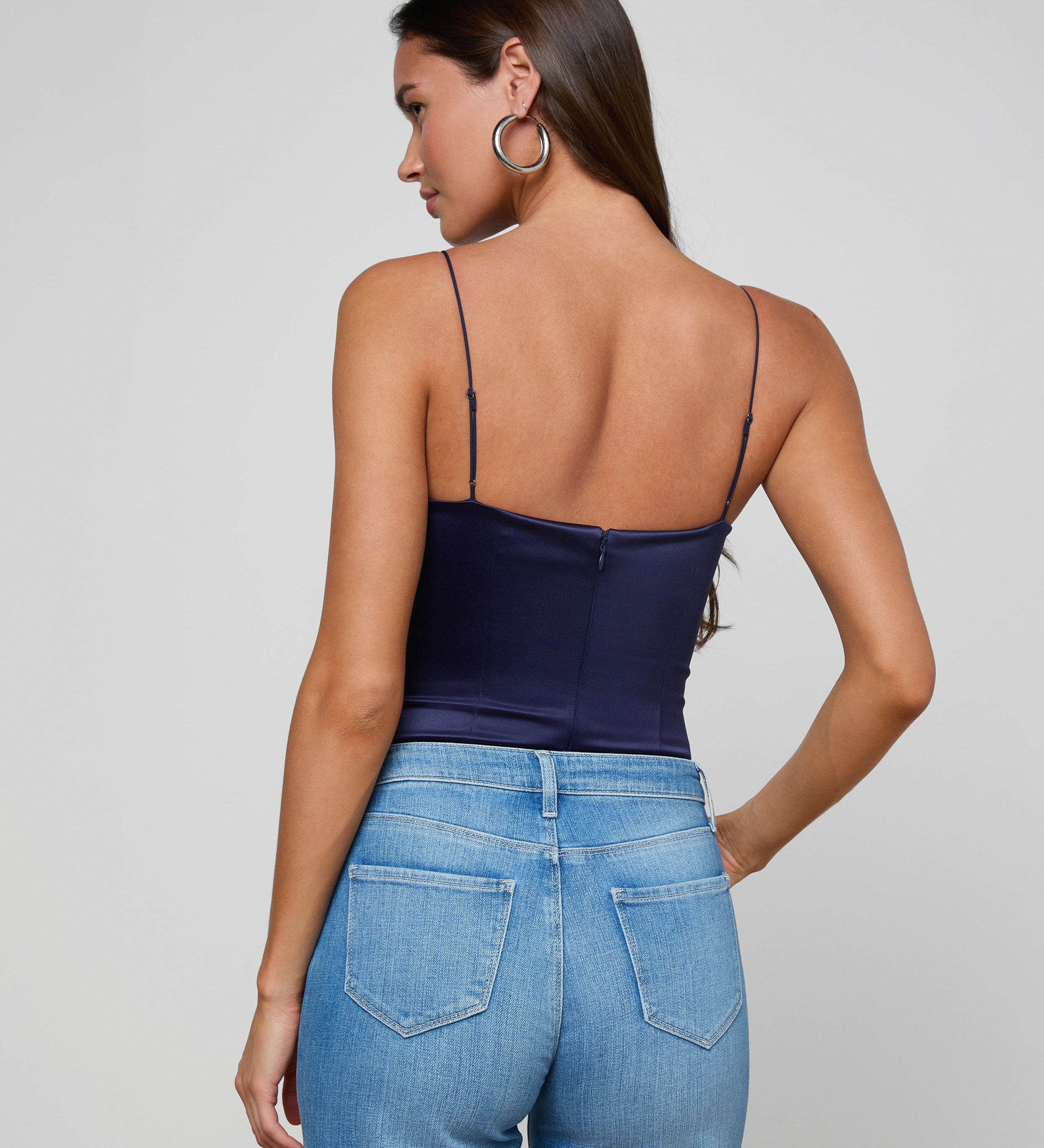L'AGENCE - Dara Stretch - Satin Bodysuit