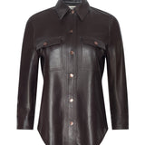 L'AGENCE - Avina Leather Shirt