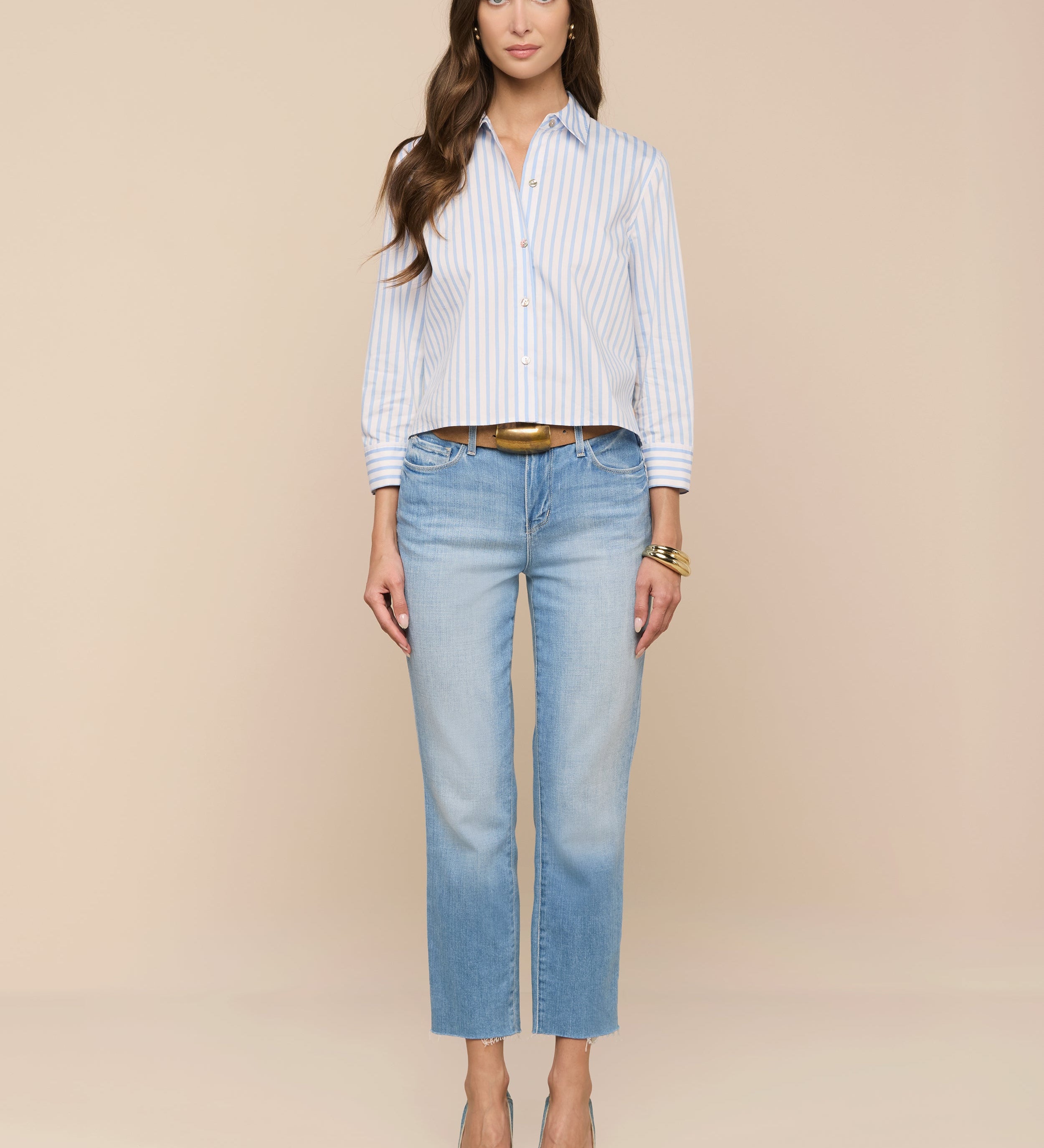 L'AGENCE - Fawn Beach Print Shirt