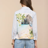 L'AGENCE - Fawn Beach Print Shirt