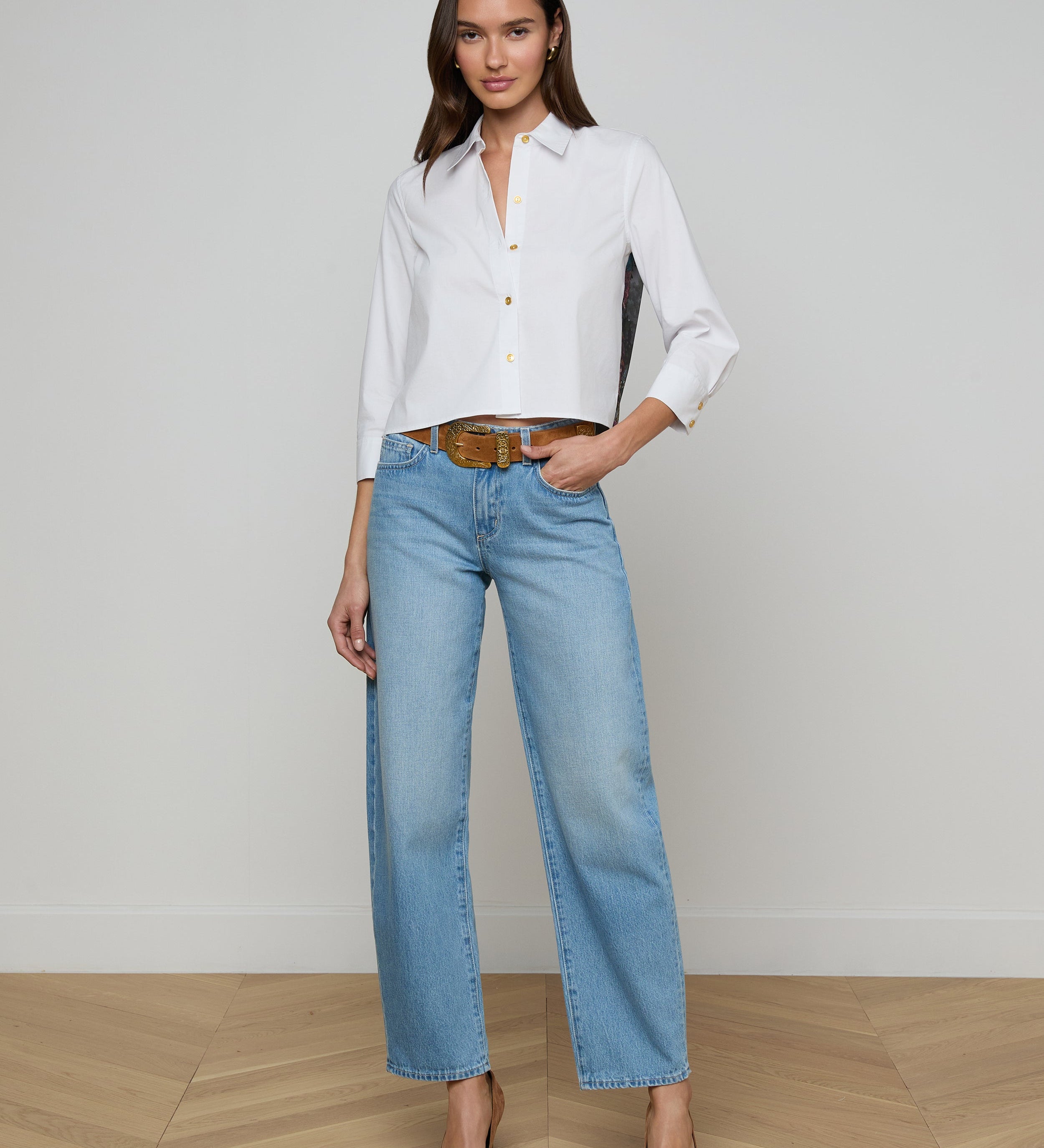 L'AGENCE - Fawn Floral Print Shirt