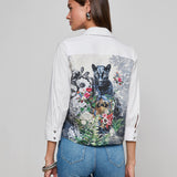 L'AGENCE - Fawn Panther Print Shirt