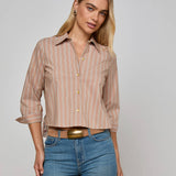 L'AGENCE - Fawn Western Card Print Shirt