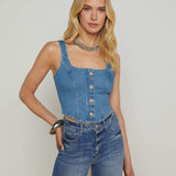 L'AGENCE - Saga Denim Top
