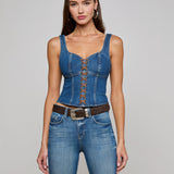 L'AGENCE - Nayeli Denim Corset Top