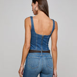 L'AGENCE - Nayeli Denim Corset Top