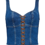 L'AGENCE - Nayeli Denim Corset Top