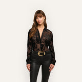 L'AGENCE - Laurent Velvet Blouse