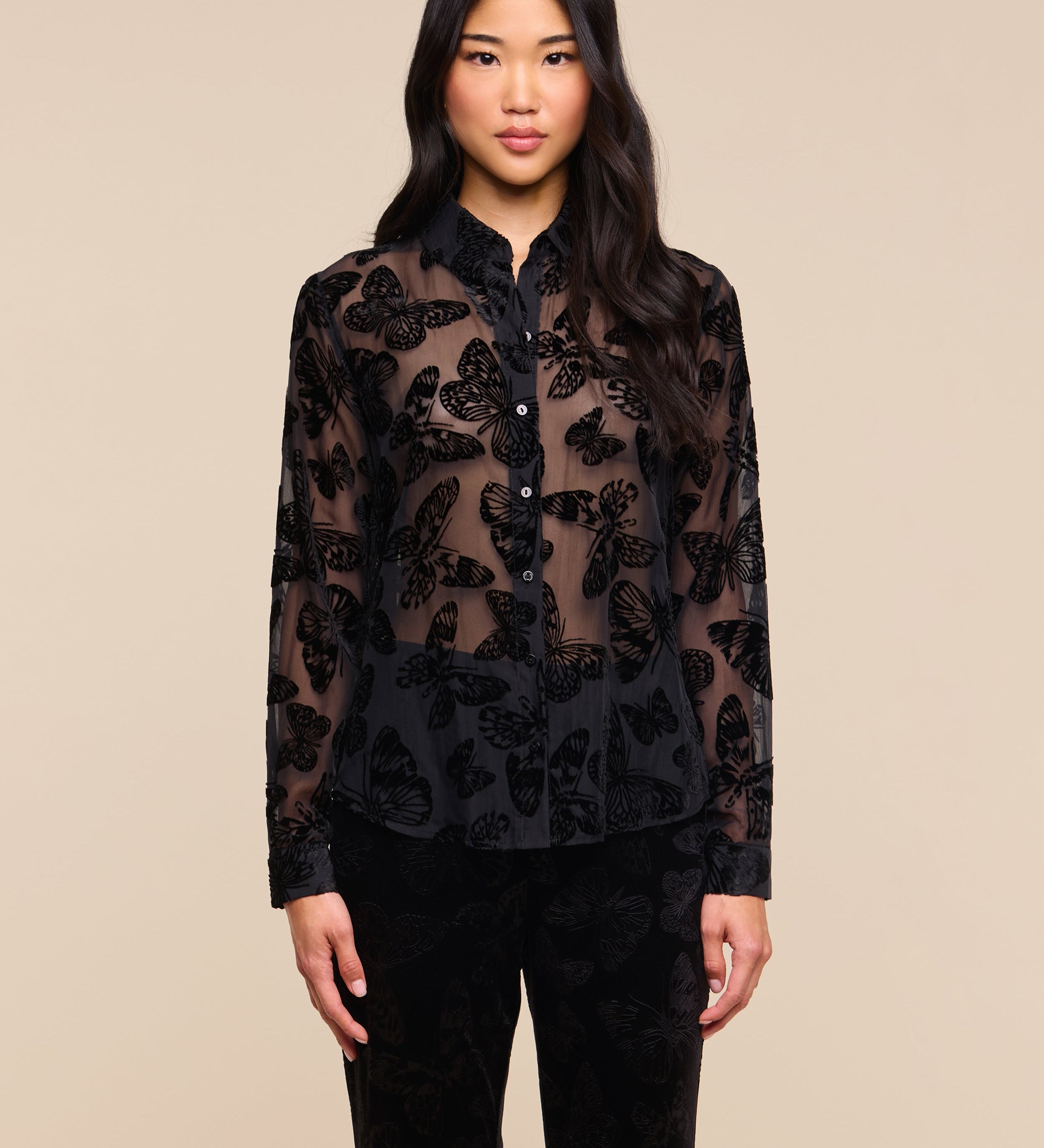 L'AGENCE - Laurent Velvet Blouse