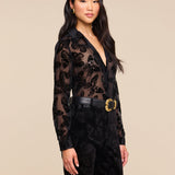 L'AGENCE - Laurent Velvet Blouse