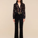 L'AGENCE - Laurent Velvet Blouse
