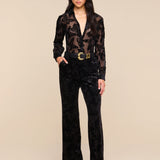 L'AGENCE - Laurent Velvet Blouse