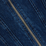 L'AGENCE - Elysia Zip Corset Denim Tank