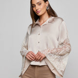 L'AGENCE - Capri Lace Sleeve Blouse