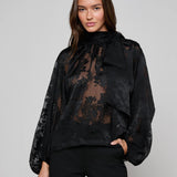 L'AGENCE - Rhett Burnout Satin Blouse