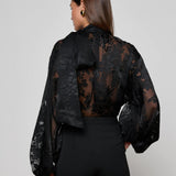 L'AGENCE - Rhett Burnout Satin Blouse