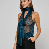 L'AGENCE - Reece Lace Tie Neck Blouse