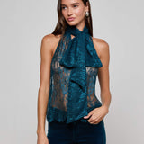 L'AGENCE - Reece Lace Tie Neck Blouse