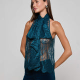 L'AGENCE - Reece Lace Tie Neck Blouse
