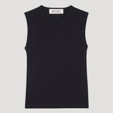 ROHE - Dense rib tank top | black