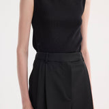 ROHE - Dense rib tank top | black