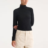ROHE - Fine merino turtleneck | black