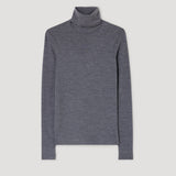 ROHE - Fine merino turtleneck | mid grey melange