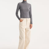 ROHE - Fine merino turtleneck | mid grey melange