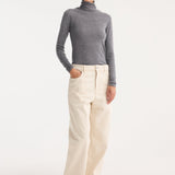 ROHE - Fine merino turtleneck | mid grey melange