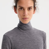 ROHE - Fine merino turtleneck | mid grey melange