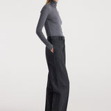 ROHE - Fine merino turtleneck | mid grey melange
