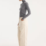 ROHE - Fine merino turtleneck | mid grey melange