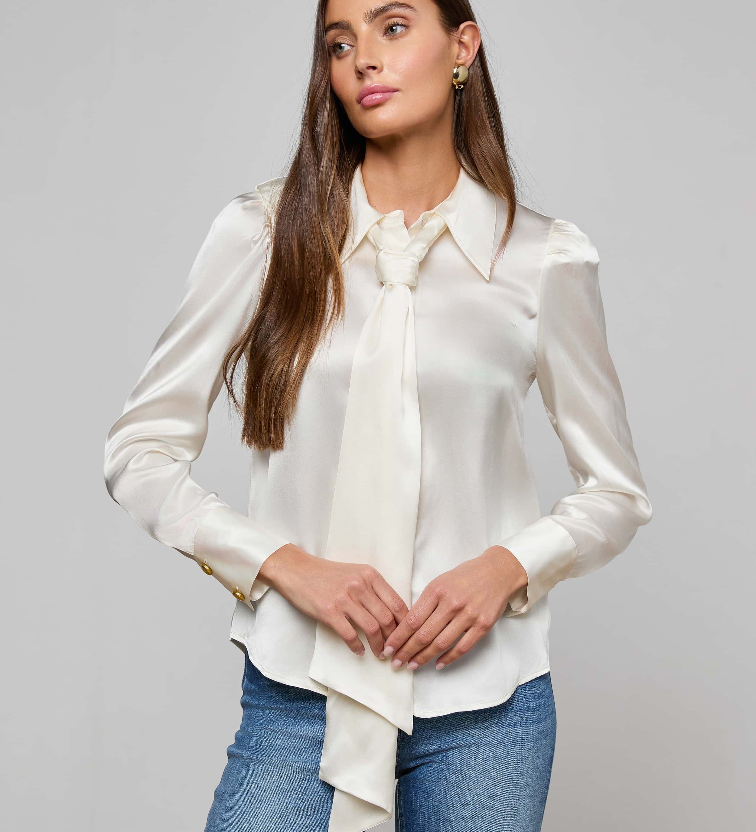 L'AGENCE - Honey Silk Blouse