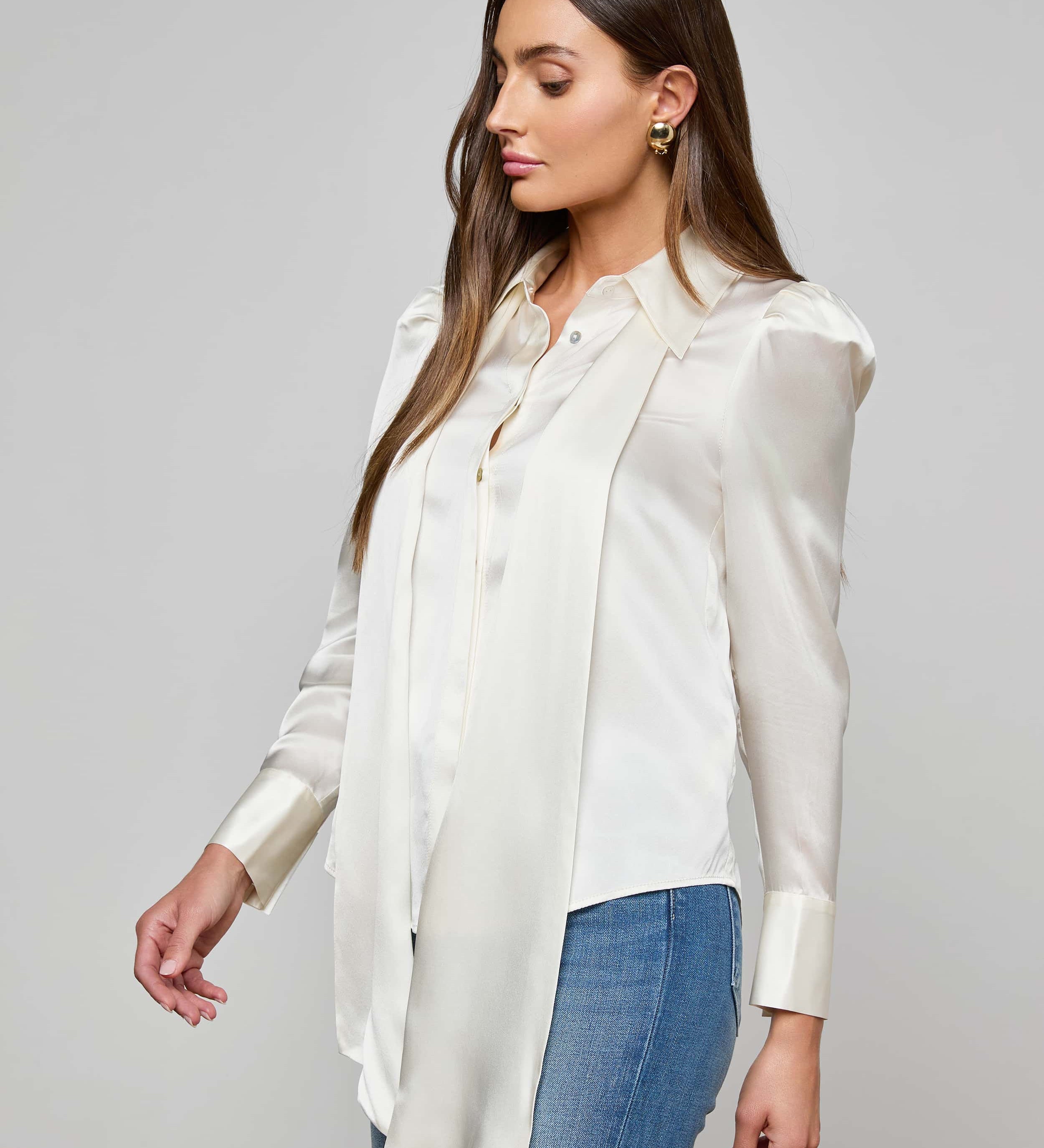 L'AGENCE - Honey Silk Blouse