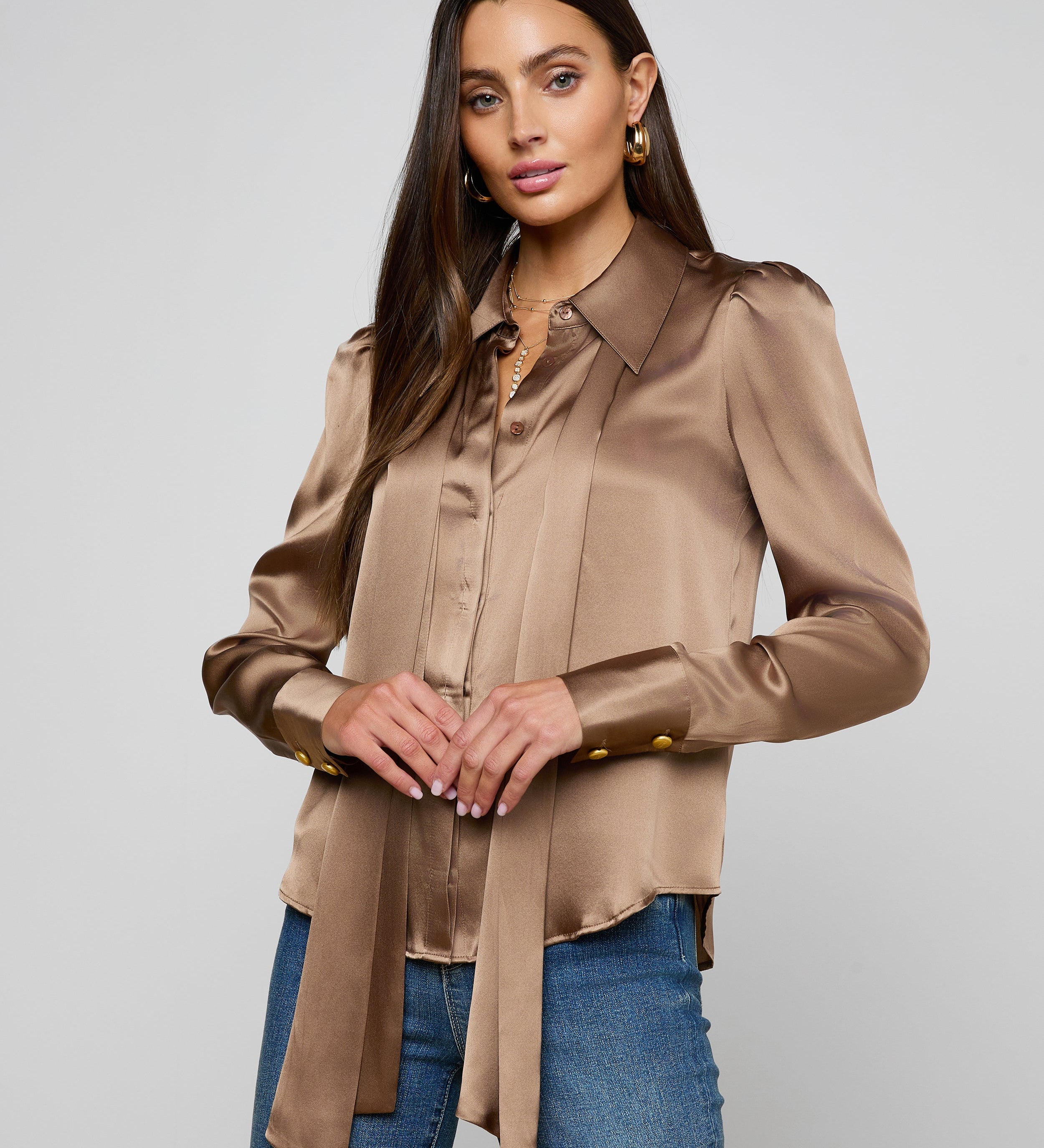 L'AGENCE - Honey Silk Blouse