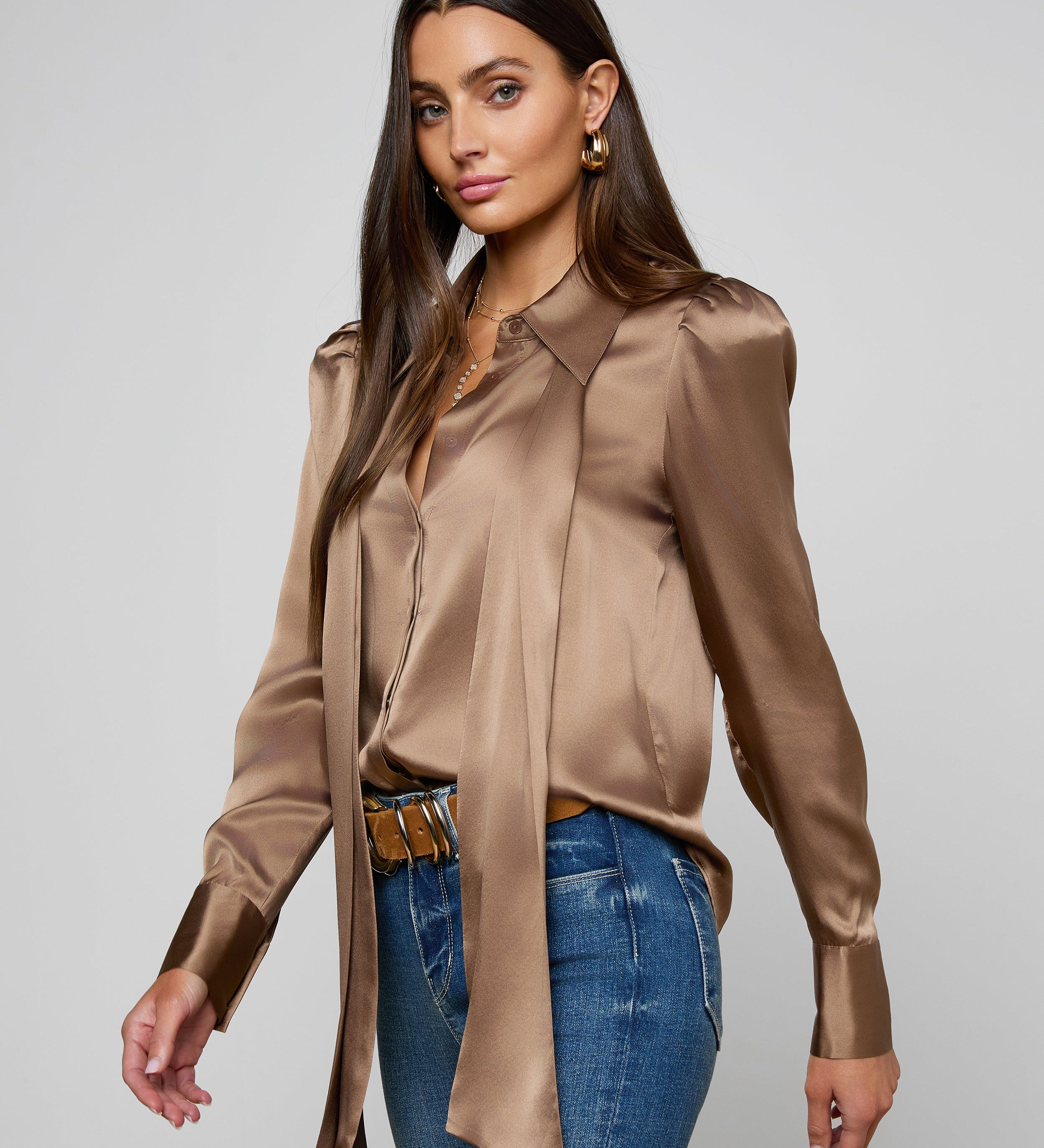 L'AGENCE - Honey Silk Blouse