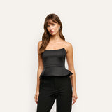 L'AGENCE - Meliora Corset Peplum Top