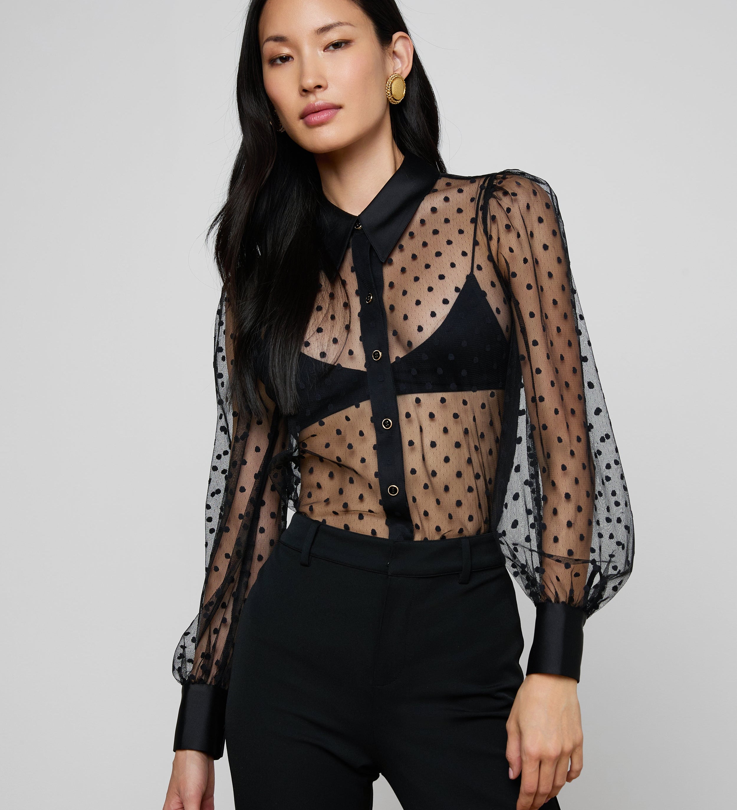 L'AGENCE - Sophie Long - Sleeved Blouse