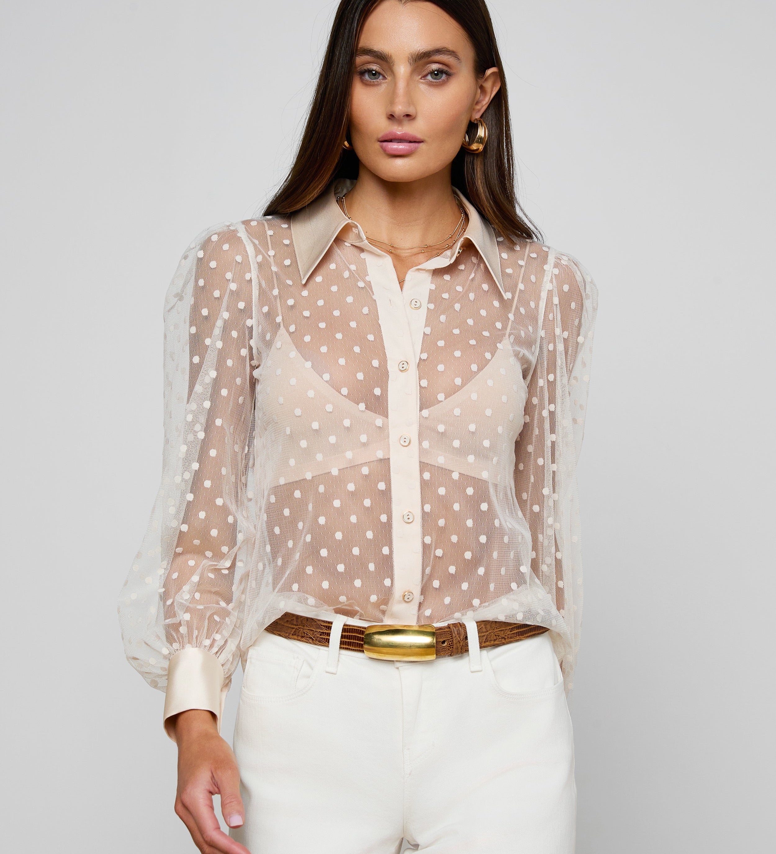 L'AGENCE - Sophie Long - Sleeved Blouse