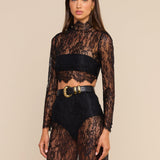 L'AGENCE - Henriette Cropped Lace Top