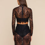 L'AGENCE - Henriette Cropped Lace Top