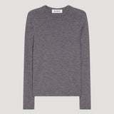 ROHE - Fine merino longsleeve | mid grey melange