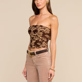 L'AGENCE - Paulette Lace - Up Corset Top