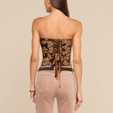 L'AGENCE - Paulette Lace - Up Corset Top