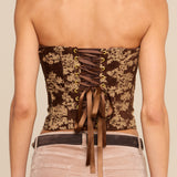 L'AGENCE - Paulette Lace - Up Corset Top