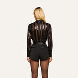 L'AGENCE - Dyana Sequin Blouse