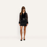 L'AGENCE - Marisol Silk Velvet Bodysuit