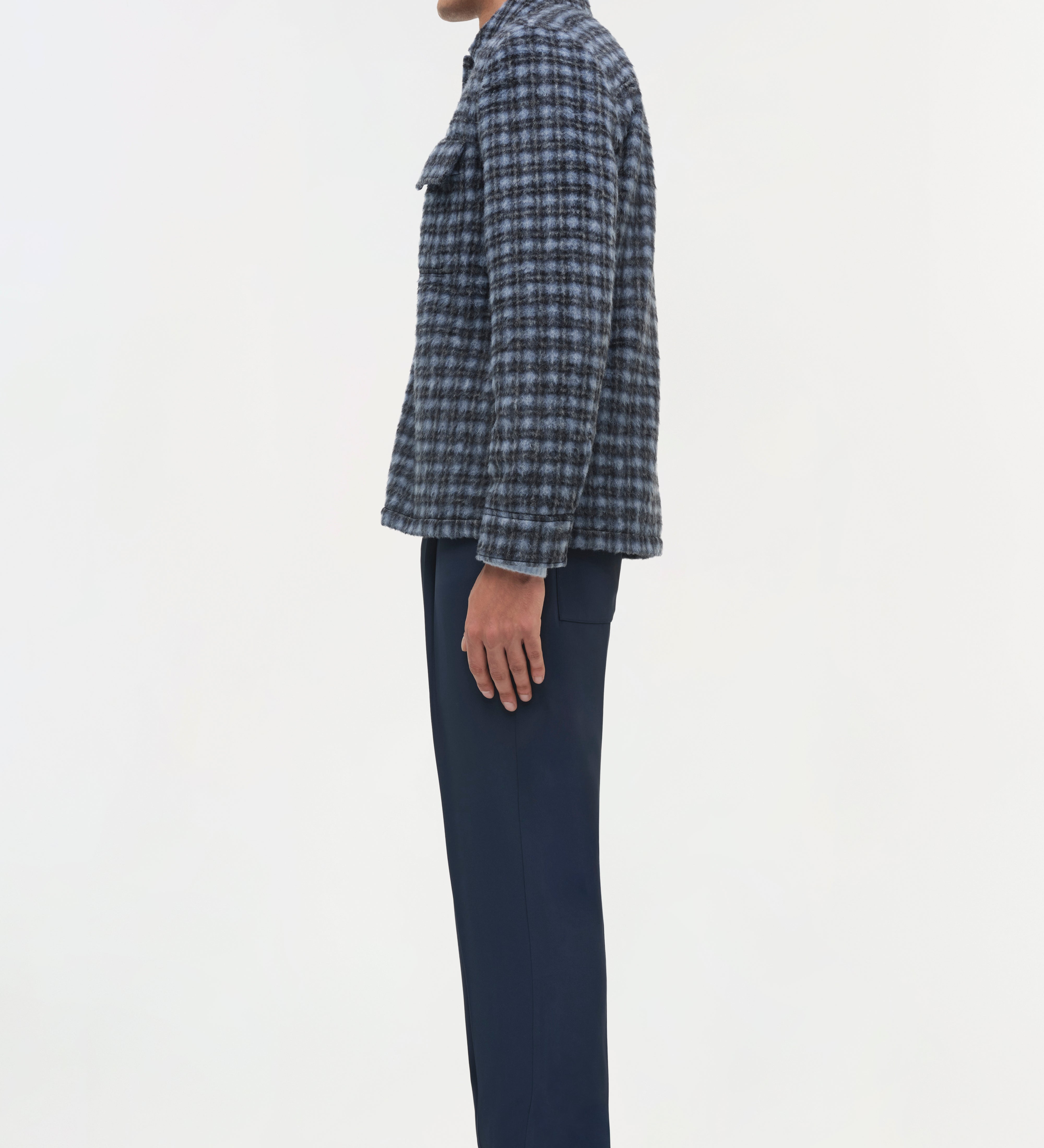 Simkhai - Caleb Brushed Plaid Shirt Jacket