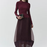 Simkhai - Maril Knit Organza Midi Dress